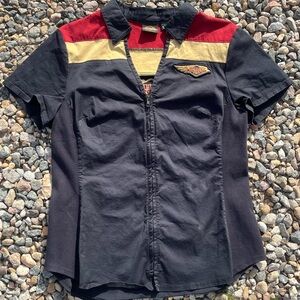 Harley-Davidson 120th Anniversary Colorblock Zip Shirt